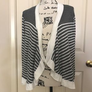 Bobeau Women’s Striped Cardigan Small